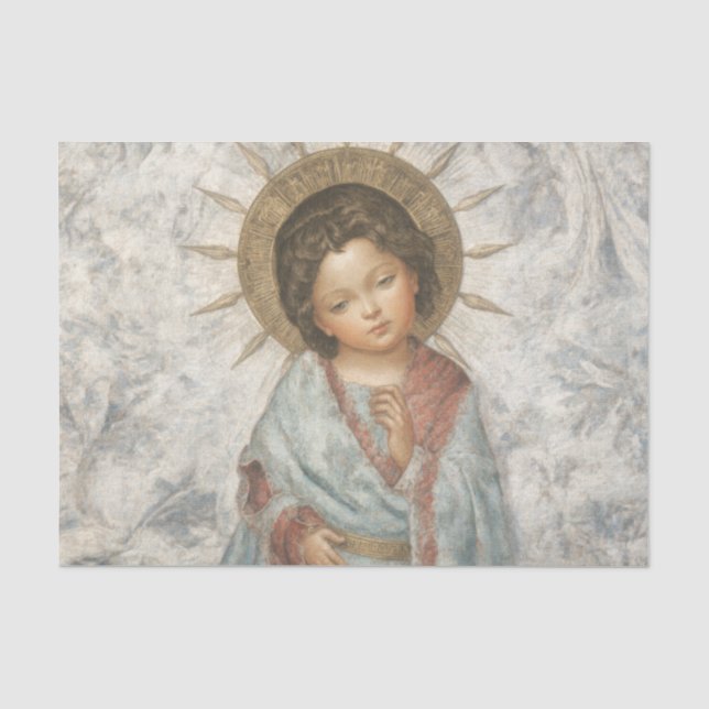Papier Mousseline Peinture du Jeune Sauveur Jésus (Recto)