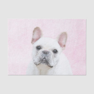 Papier Mousseline Peinture française de Bulldog (Crème/Blanc) - Art 