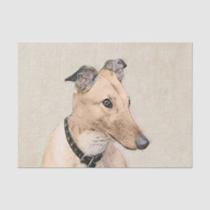 Papier Mousseline Peinture Greyhound - Cute Original Chien Art