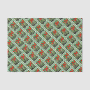 Papier Mousseline Peinture indienne de pinceau - Art Fleur original