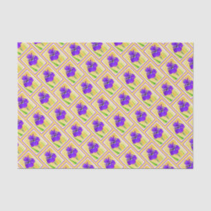 Papier Mousseline Peinture Iris à pois pourpre - Chien original mign