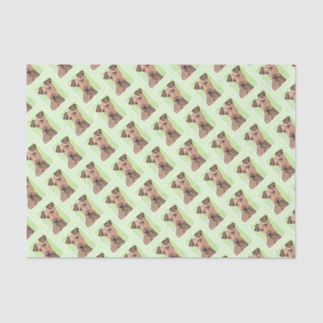 Papier Mousseline Peinture Irlandaise Terrier - Cute Original Chien  (Recto)