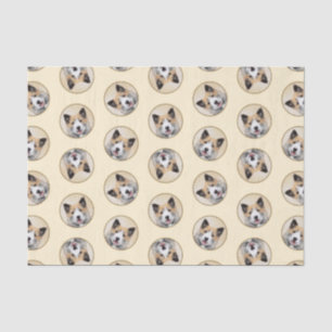 Papier Mousseline Peinture islandaise sur chien de mer Tan art origi