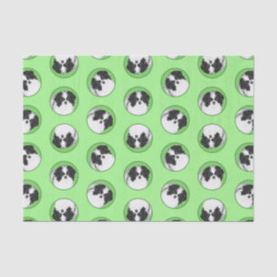 Papier Mousseline Peinture japonaise Chiot Chien Chien de Chien de C