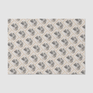 Papier Mousseline Peinture mastiff anglaise (Brindle) - Dog Art