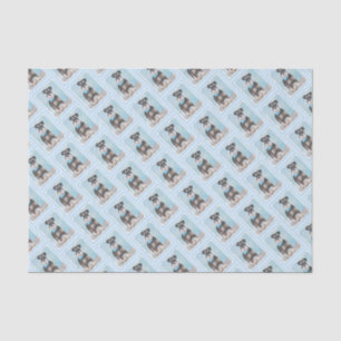 Papier Mousseline Peinture (miniature) de Schnauzer - chien original