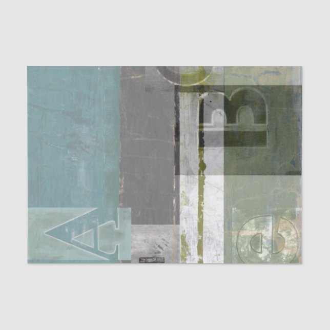 Papier Mousseline Peinture moderne avec lettres assorties (Recto)