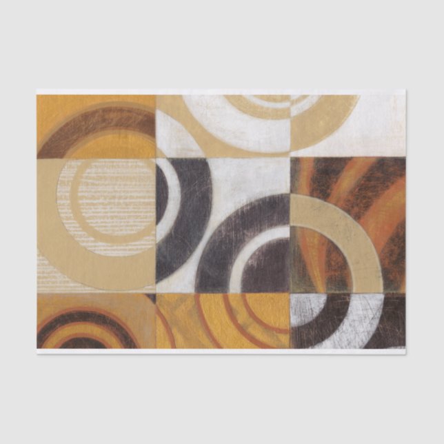 Papier Mousseline Peinture moderne avec Motifs circulaires (Recto)