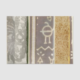Papier Mousseline Peinture Motif Tribale contemporaine