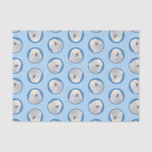 Papier Mousseline Peinture Puli Crème blanche mignonne Art Chien ori (Recto)