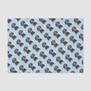 Papier Mousseline Peinture Retriever recouverte de boue - Art Chien
