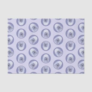 Papier Mousseline Peinture standard de caniche blanc Art original ch