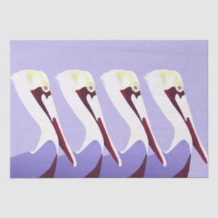 Papier Mousseline Pélicans - Découpage
