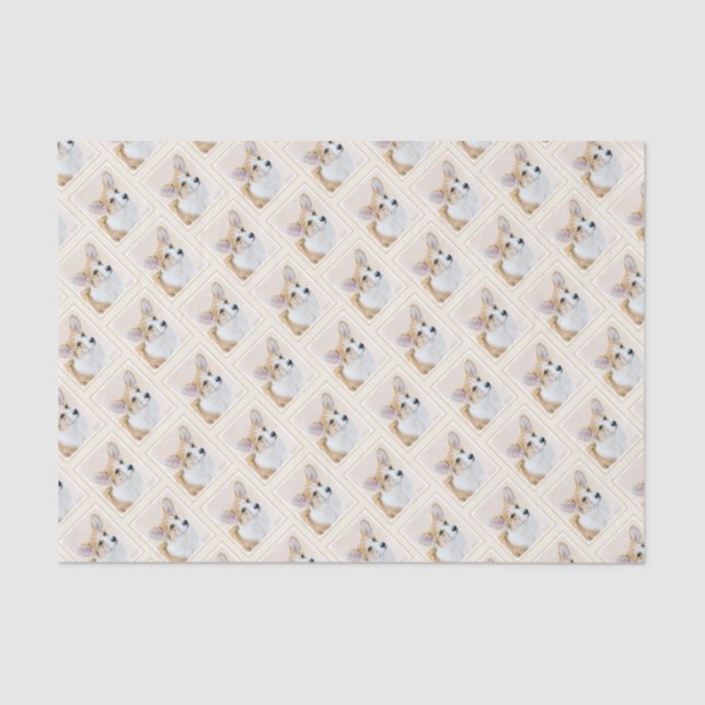 Papier Mousseline Pembroke Welsh Corgi Peinture - Art Chien original (Recto)