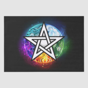 Papier Mousseline pentagramme du Wiccan