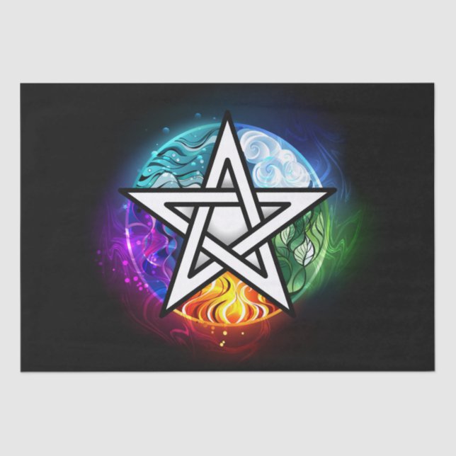 Papier Mousseline pentagramme du Wiccan (Recto)