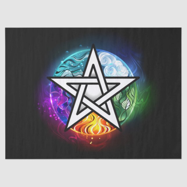 Papier Mousseline pentagramme du Wiccan (Recto)