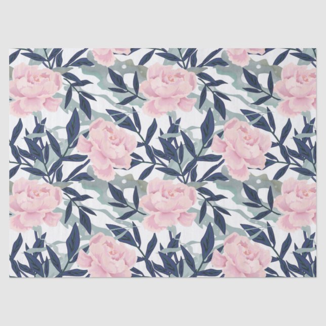 Papier Mousseline Peonies rose rose fleurs fleurs jardin fleurie bou (Recto)