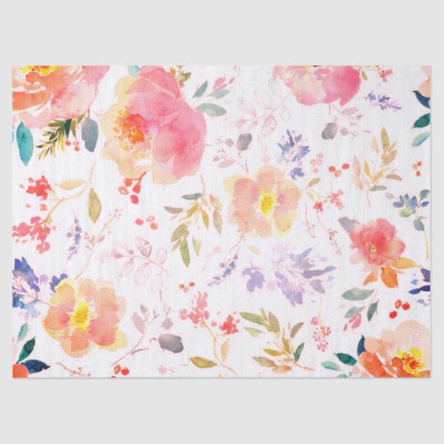Papier Mousseline Peony floral rose Motif antique Mariage Tissu (Recto)