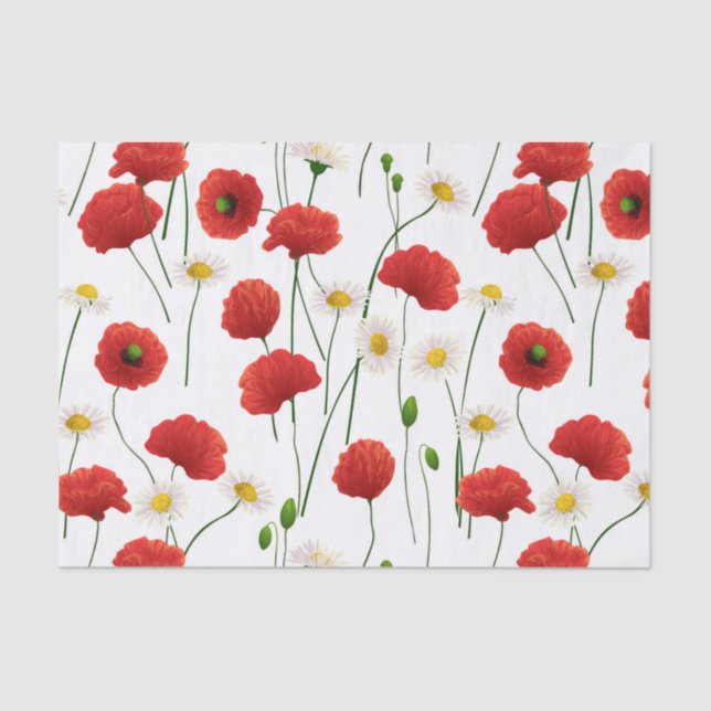 Papier Mousseline Pépites et marguerites (Recto)