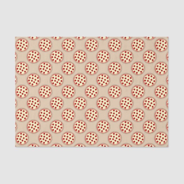 Papier Mousseline Pepperoni pizza fun patternparty papier tissu (Recto)