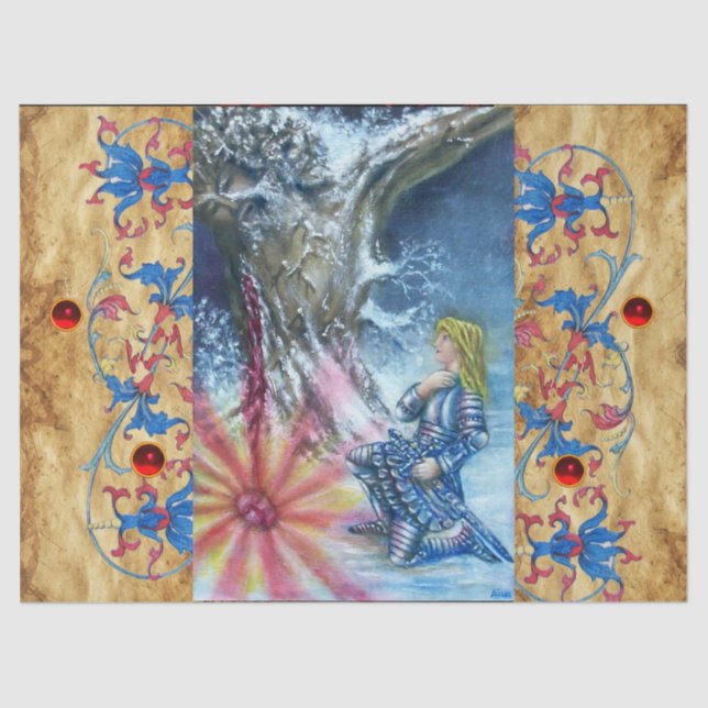 PAPIER MOUSSELINE PERCEVATION ET VISION DU SAINT-GRAIL (Recto)