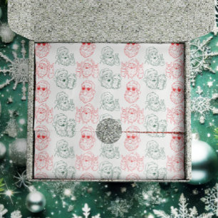 Papier Mousseline Père Noël Cool Dessiné à la Main