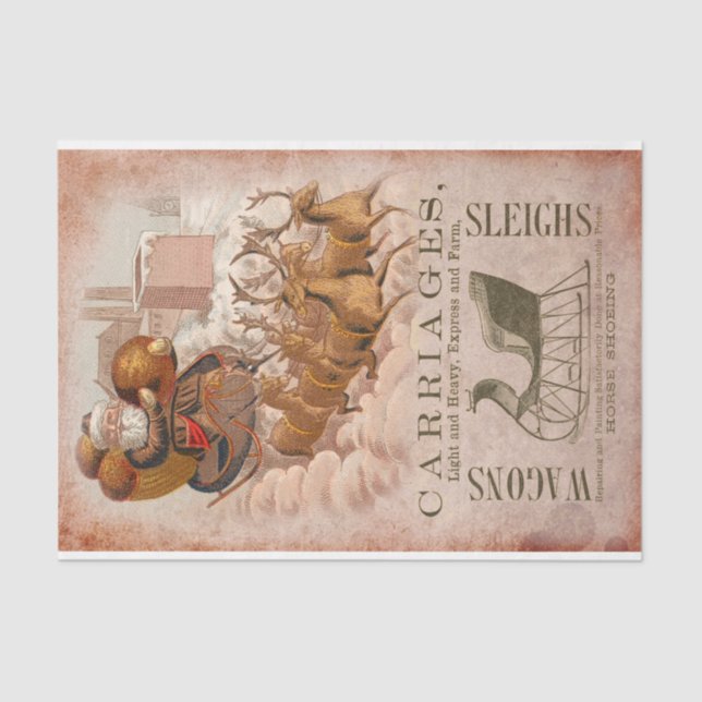 Papier Mousseline Père Noël de Noël et coulisse avec le découpage de (Recto)