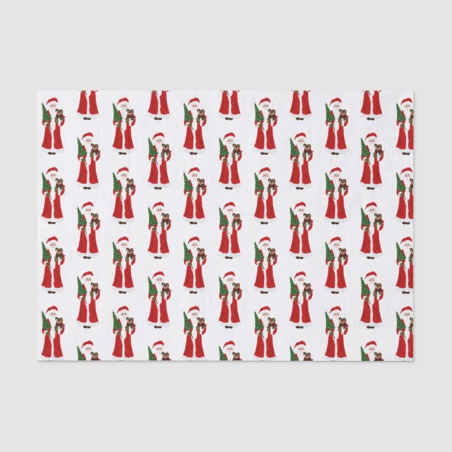 Papier Mousseline père Noël et ami (Recto)