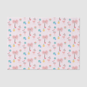 Papier Mousseline Père Noël Flamingo Pattern Amusant rose Tropical N