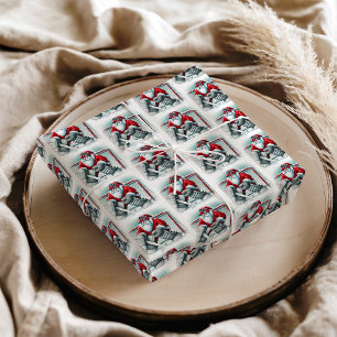 Papier Mousseline Père Noël Gardien de but de hockey Noël