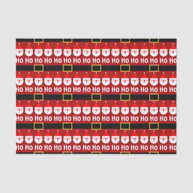 Papier Mousseline Père Noël Ho Ho Ho Motif (Recto)