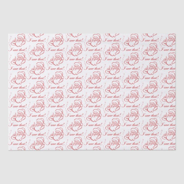 Papier Mousseline Père Noël L'A Vu ! (Recto)