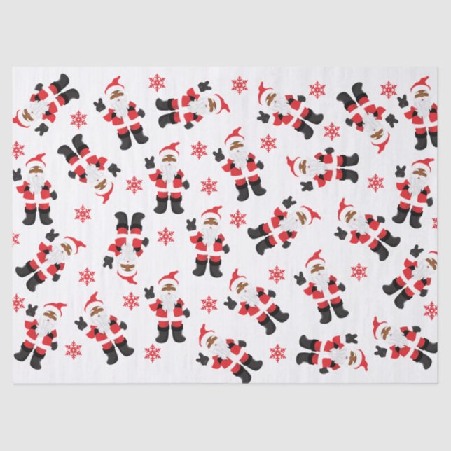 Papier Mousseline Père Noël noir (Recto)