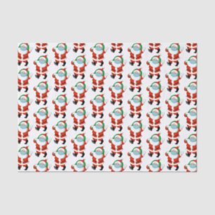 Papier Mousseline Père Noël portant un masque médical