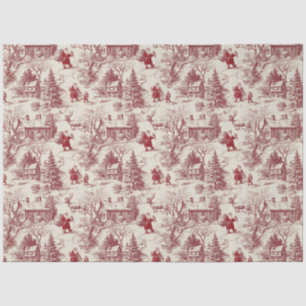 Papier Mousseline Père Noël rouge vintage Noël 