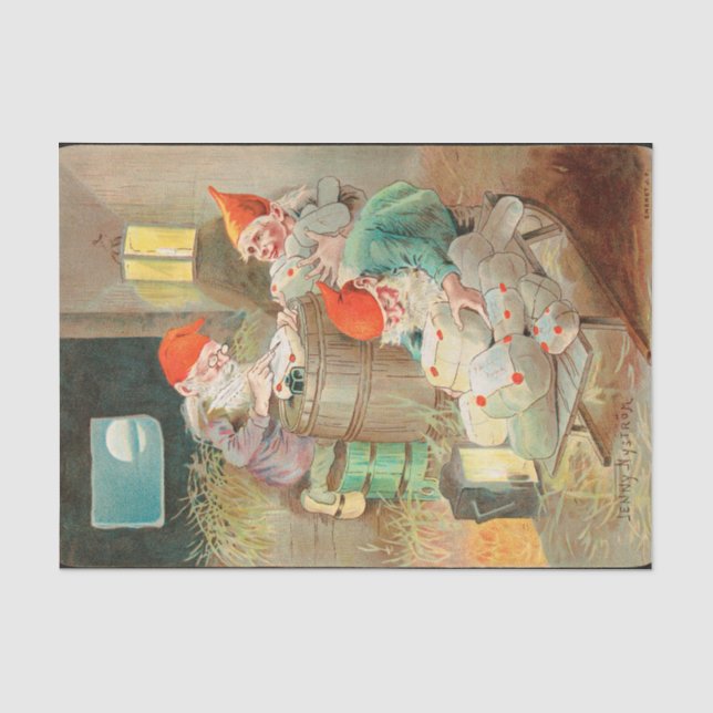 Papier Mousseline Père Noël suédoise de Noël (par Jenny Nyström) (Recto)