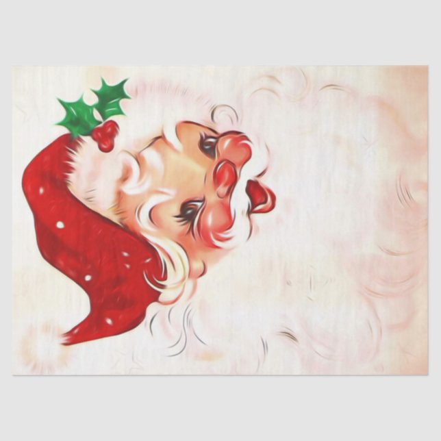 PAPIER MOUSSELINE PÈRE NOËL VINTAGE 4 (Recto)