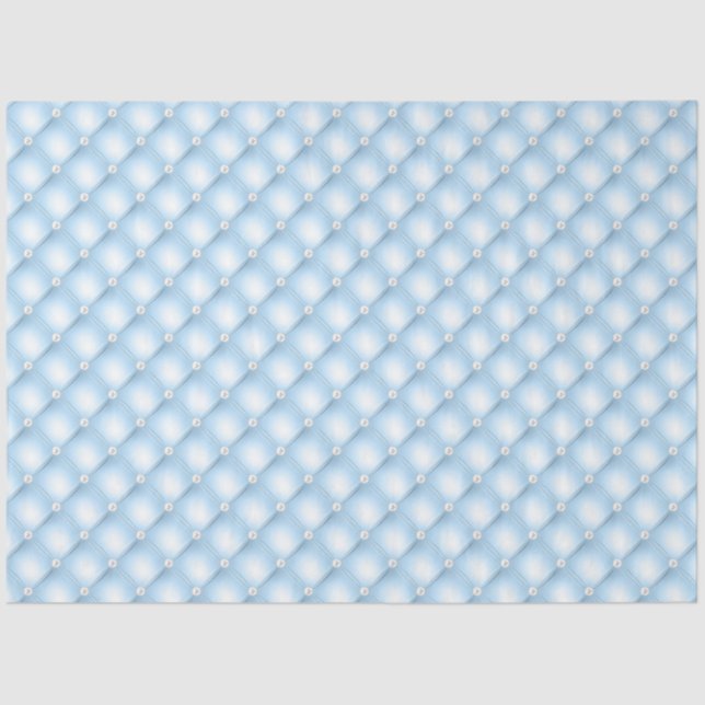 Papier Mousseline Perles bleues touffues (Recto)