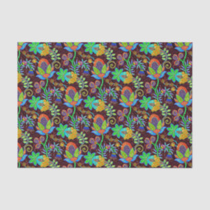 Papier Mousseline Perles de verre coloré Look Retro Floral Design 2a