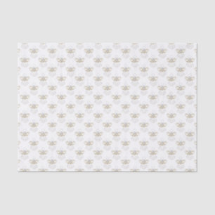 Papier Mousseline Perles et or - L'Ange de Noël métallurgique de la 