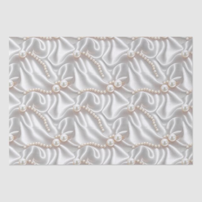 Papier Mousseline Perles et satin (Recto)