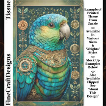 Perroquet Bleu Vert Exotique Steampunk DX7R Découp