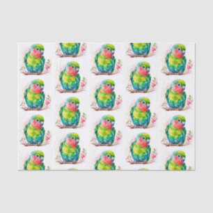 Papier Mousseline Perroquet vert - Bébé mignon Motif