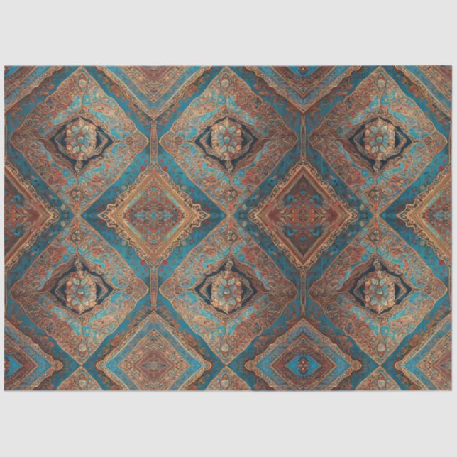 Papier Mousseline Perse Moderne Belle collection de vieux Motifs (Recto)