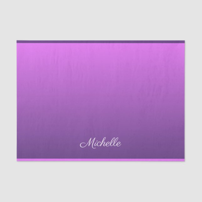 Papier Mousseline Personalisé violet ombre (Recto)