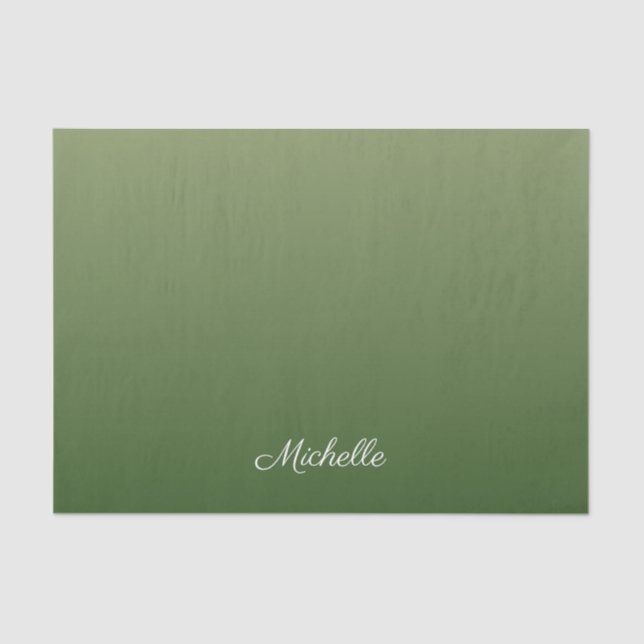 Papier Mousseline Personalized green (Recto)