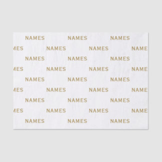 Papier Mousseline Personalized With Last Name or Nickname on Them