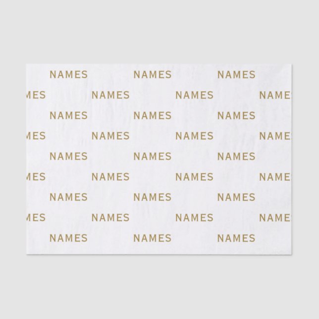 Papier Mousseline Personalized With Last Name or Nickname on Them (Recto)