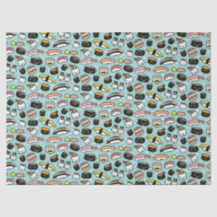 Papier Mousseline Personnage de Cute Sushi  Kawaii Sushi Motif